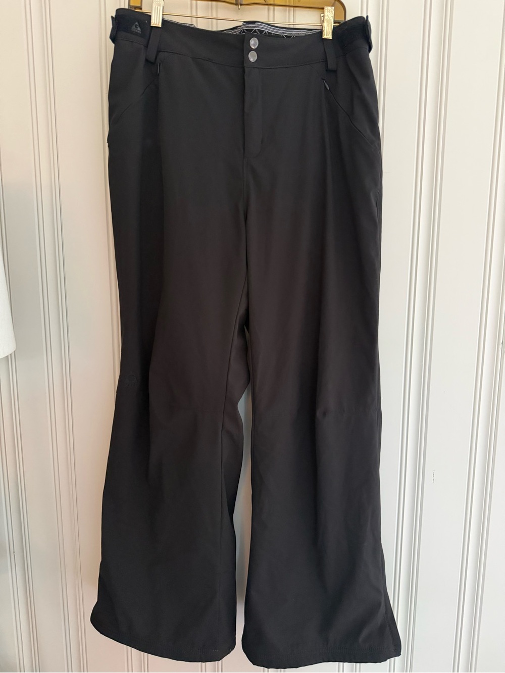 Gerry Weber Black Fleece Lined Snow Pants with Black & White Patterned Waistband
